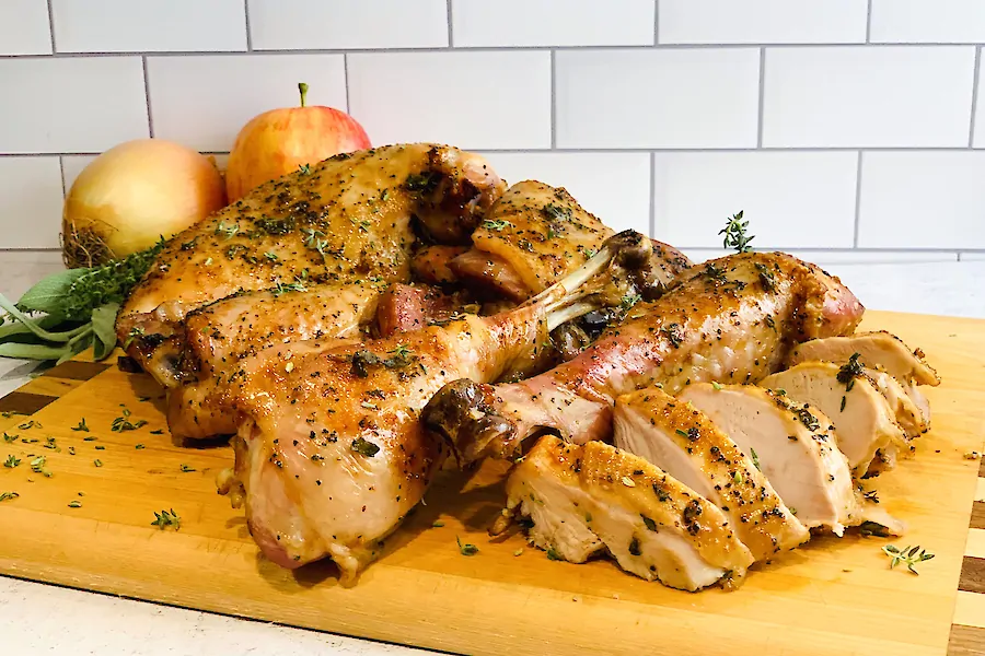 bourbon-brined-turkey-breast-and-legs-with-a-bourbon-glaze