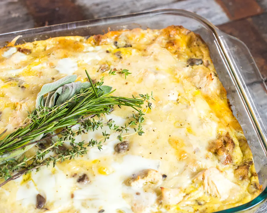 Thanksgiving Leftovers Breakfast Casserole